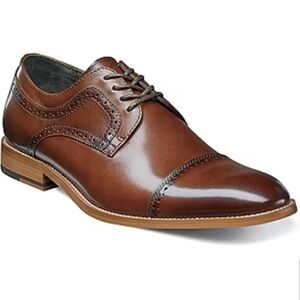 Stacy Adams cognac Rich Brown memorie foam Leather Oxfords size 8M